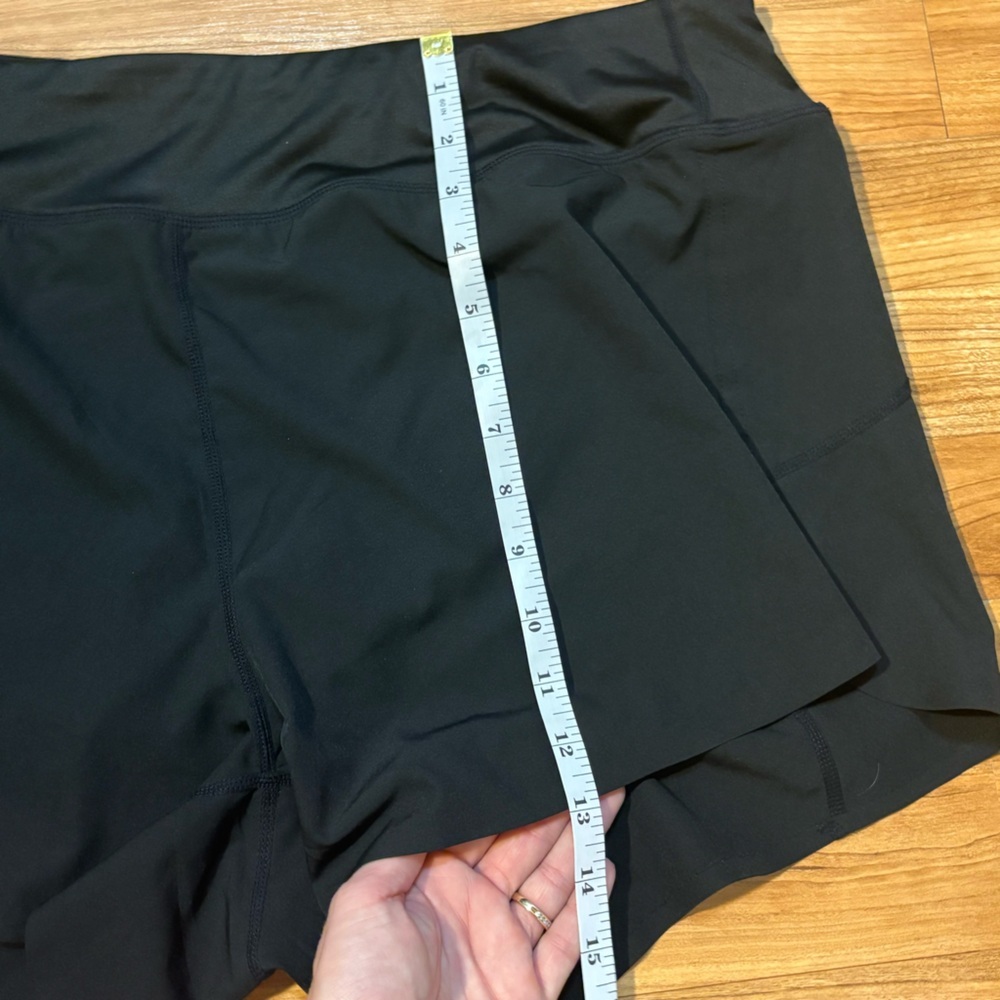 Eddie Bauer Women's Black Athletic Shorts XL Elastic Waist Back Zipper Pocket - Picture 9 of 9